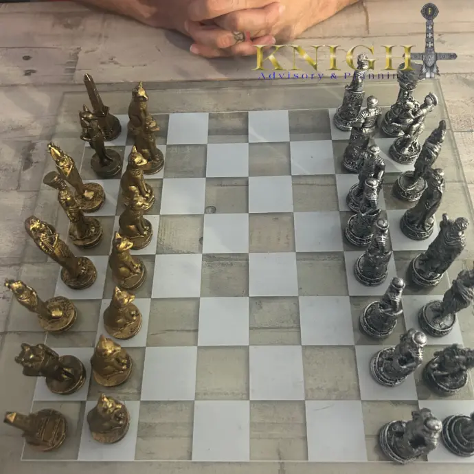 Christopher Knight Lopez playing chess